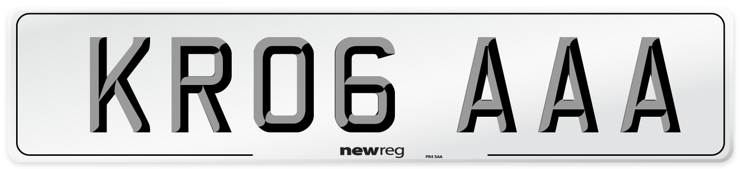 KR06 AAA Number Plate from New Reg